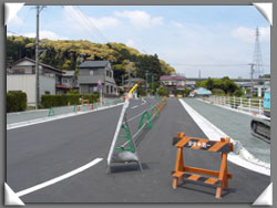 森林公園までの歩道付の道路が？